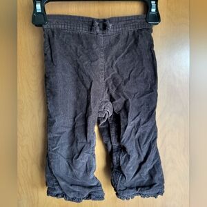 GAP Baby Girl Super Soft Lined Dark Brown Corduroy Pants 12-18 Mos